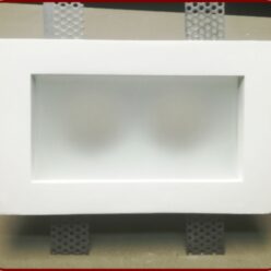 Faretto in gesso da incasso  filomuro QUADRO 013  con Vetro