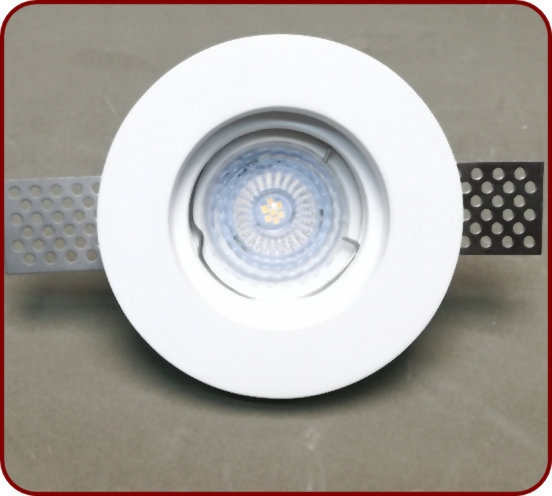 Faretto in gesso da incasso Filomuro  TONDO 009 Per Lamp. LED
