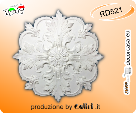 RD521 Rosone in Gesso decorato Cm 56