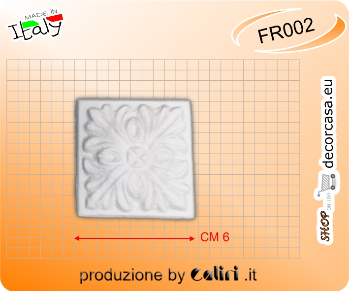FR002 Bottone in gesso cm 6x6