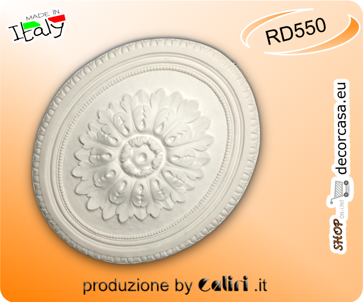 RD550 Rosone Ovale Decorato cm 42x49