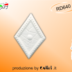 RD640 Rosone in Gesso Decorato Rombo cm 20x30