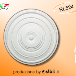 RL524 Rosone in Gesso Liscio cm 40
