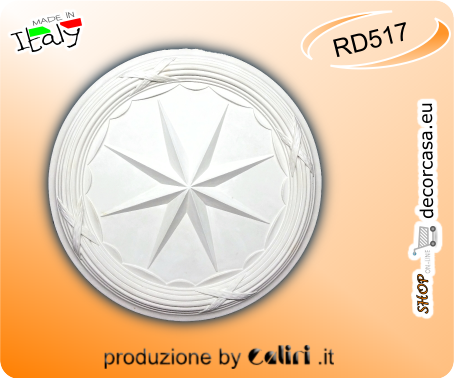 RD517 Rosone in Gesso Decorato cm 43
